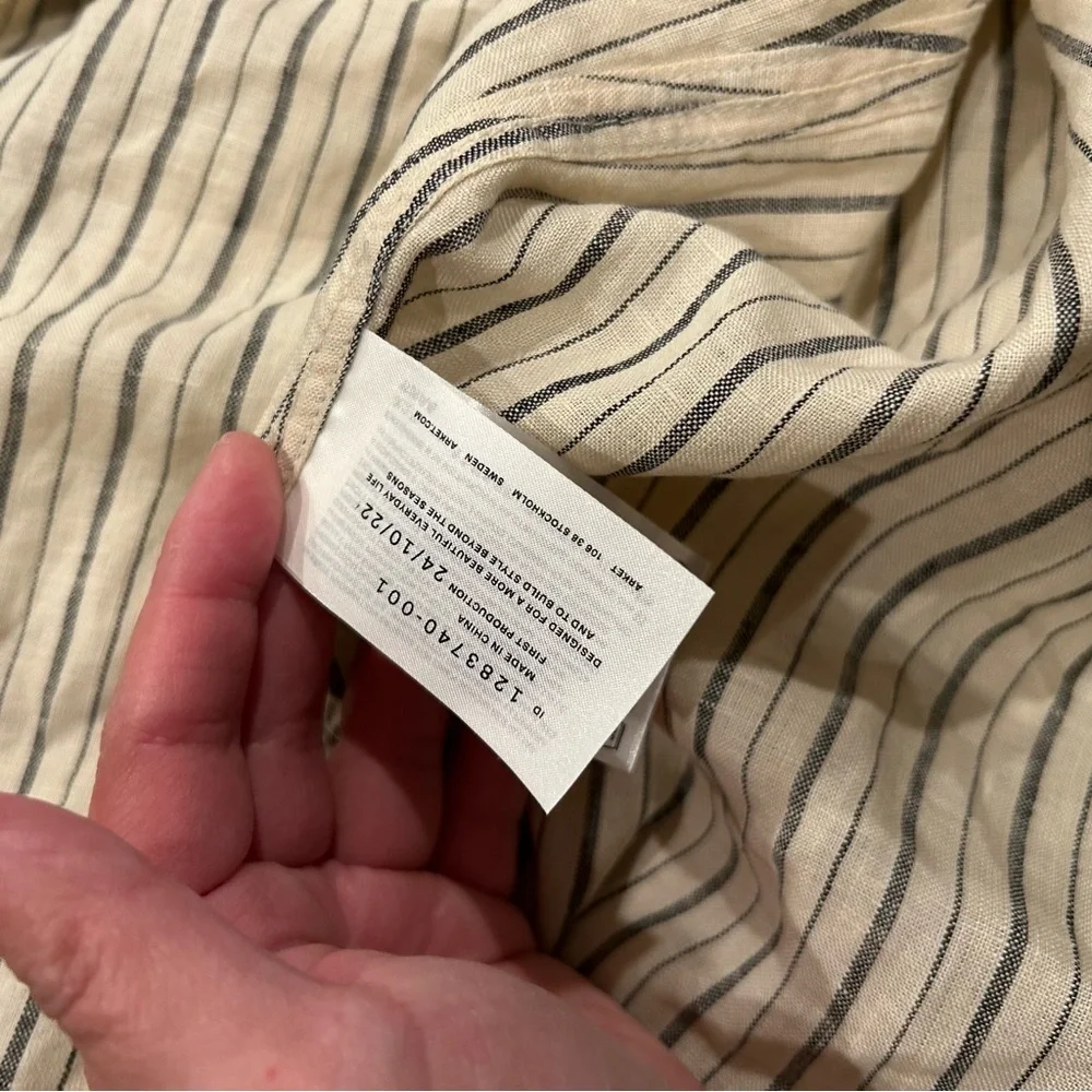 Arket wrap linen striped dress - Picture 15 of 16